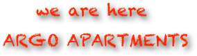             we are here&#10;        ARGO APARTMENTS